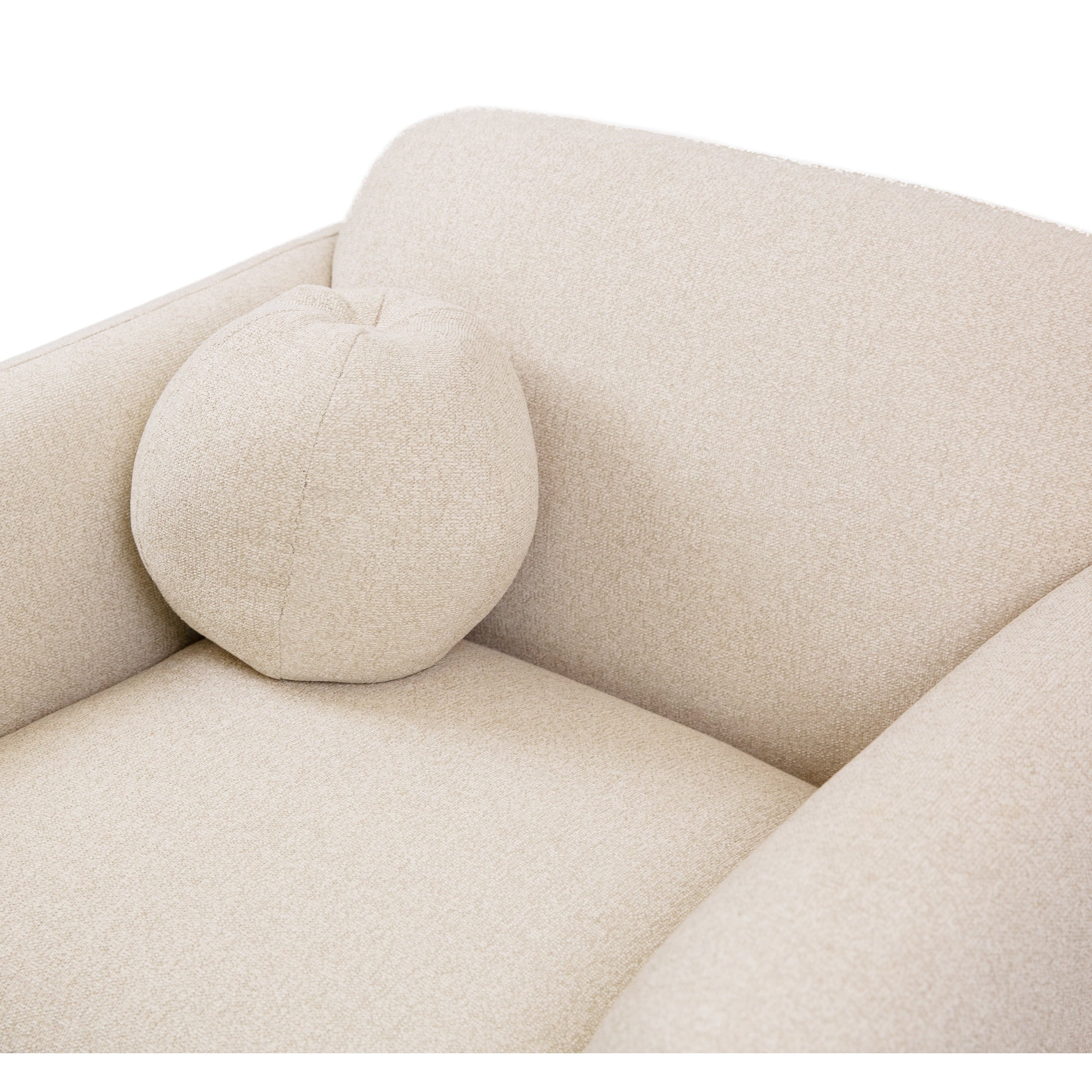 Genea Accent Chair with Premium Believe Fabric - Beige