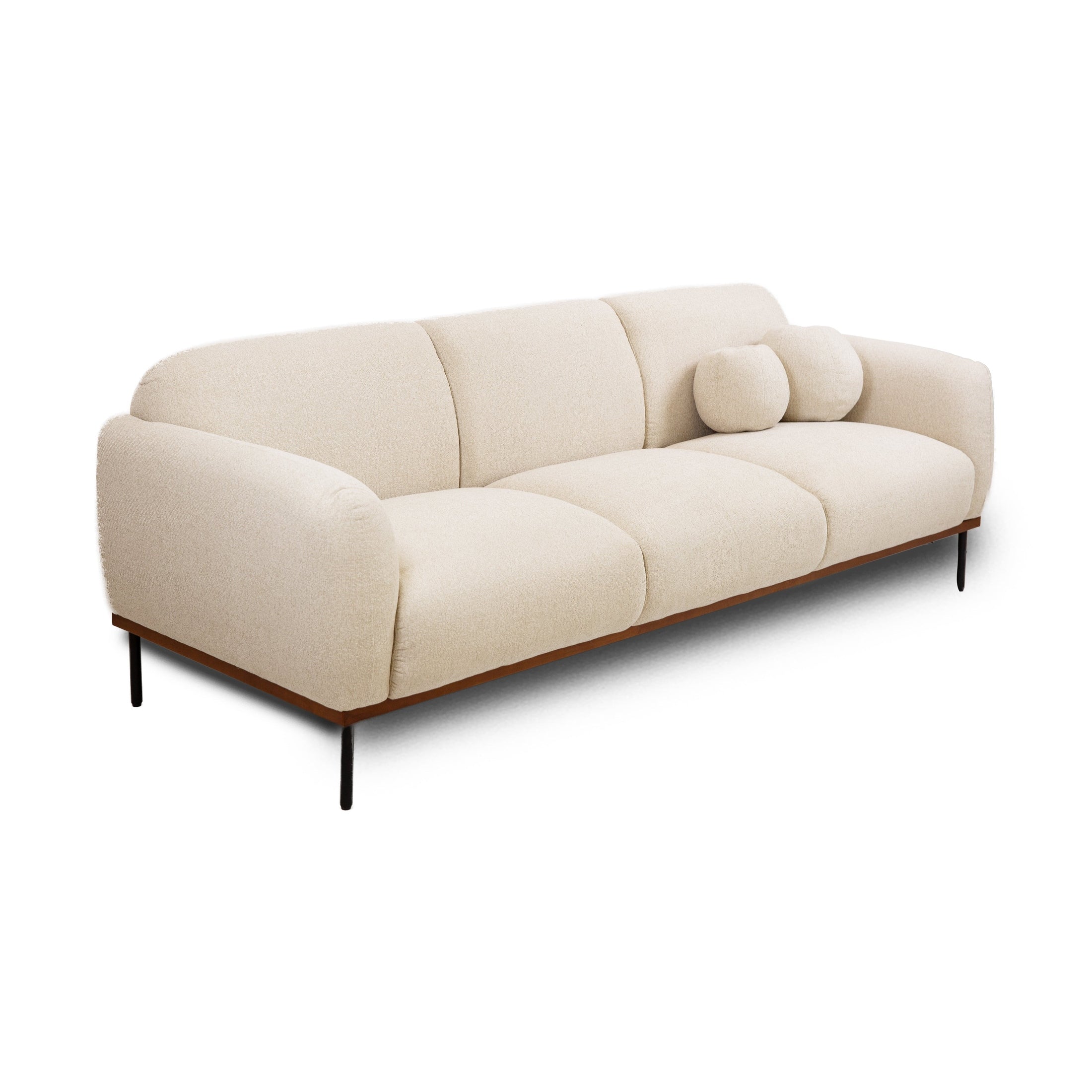 Genea Sofa with Premium Believe Fabric - Beige