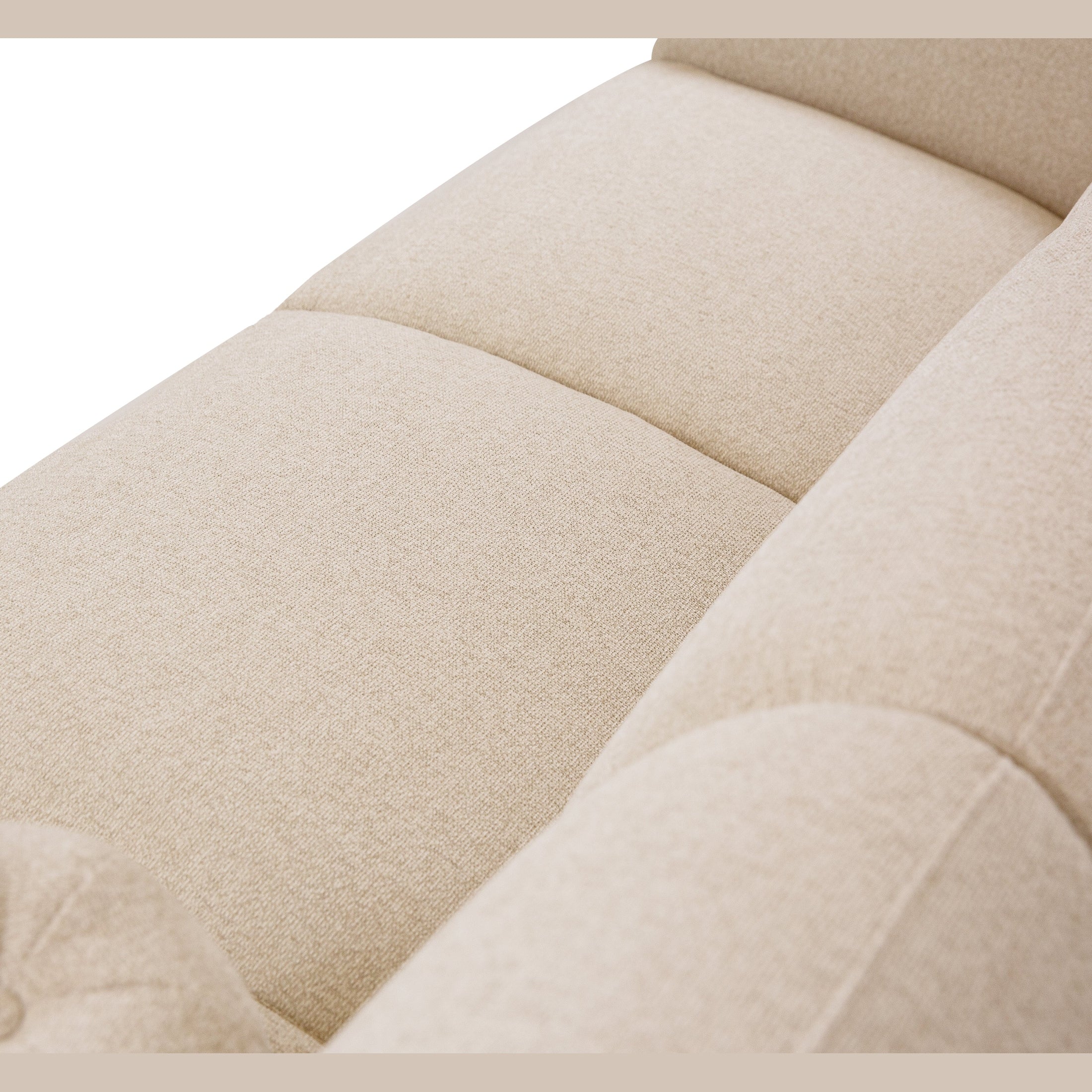 Genea Sofa with Premium Believe Fabric - Beige