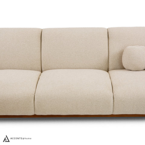 Genea Sofa with Premium Believe Fabric - Beige