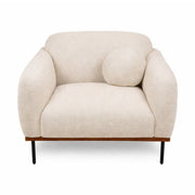 Genea Accent Chair with Premium Believe Fabric - Beige