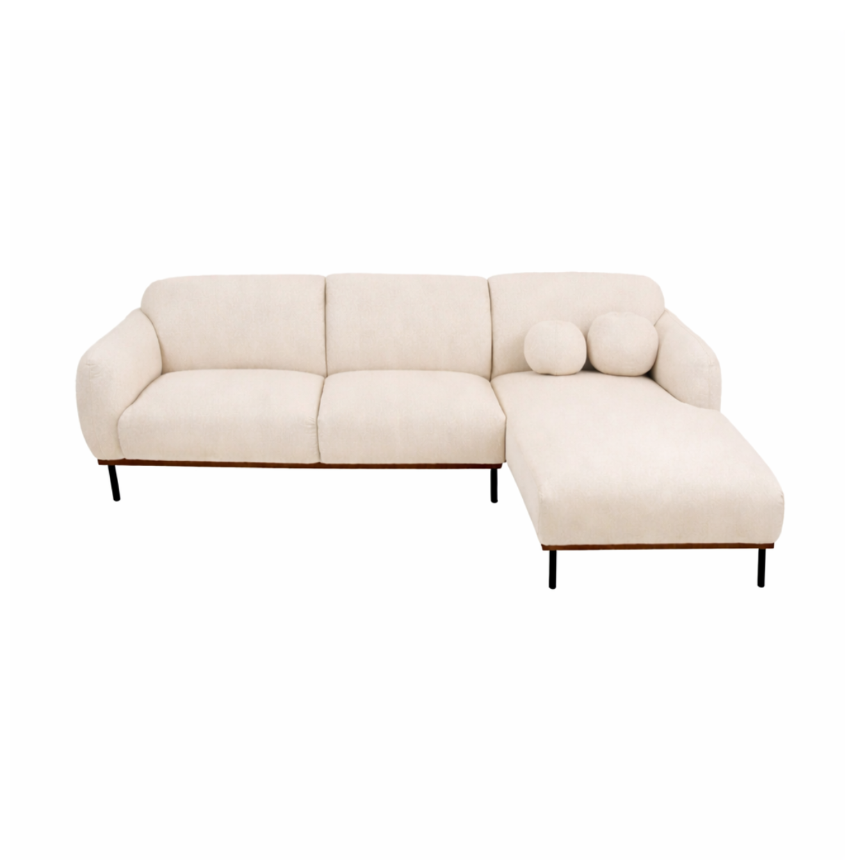 Genea Sectional with Premium Believe Fabric - Beige