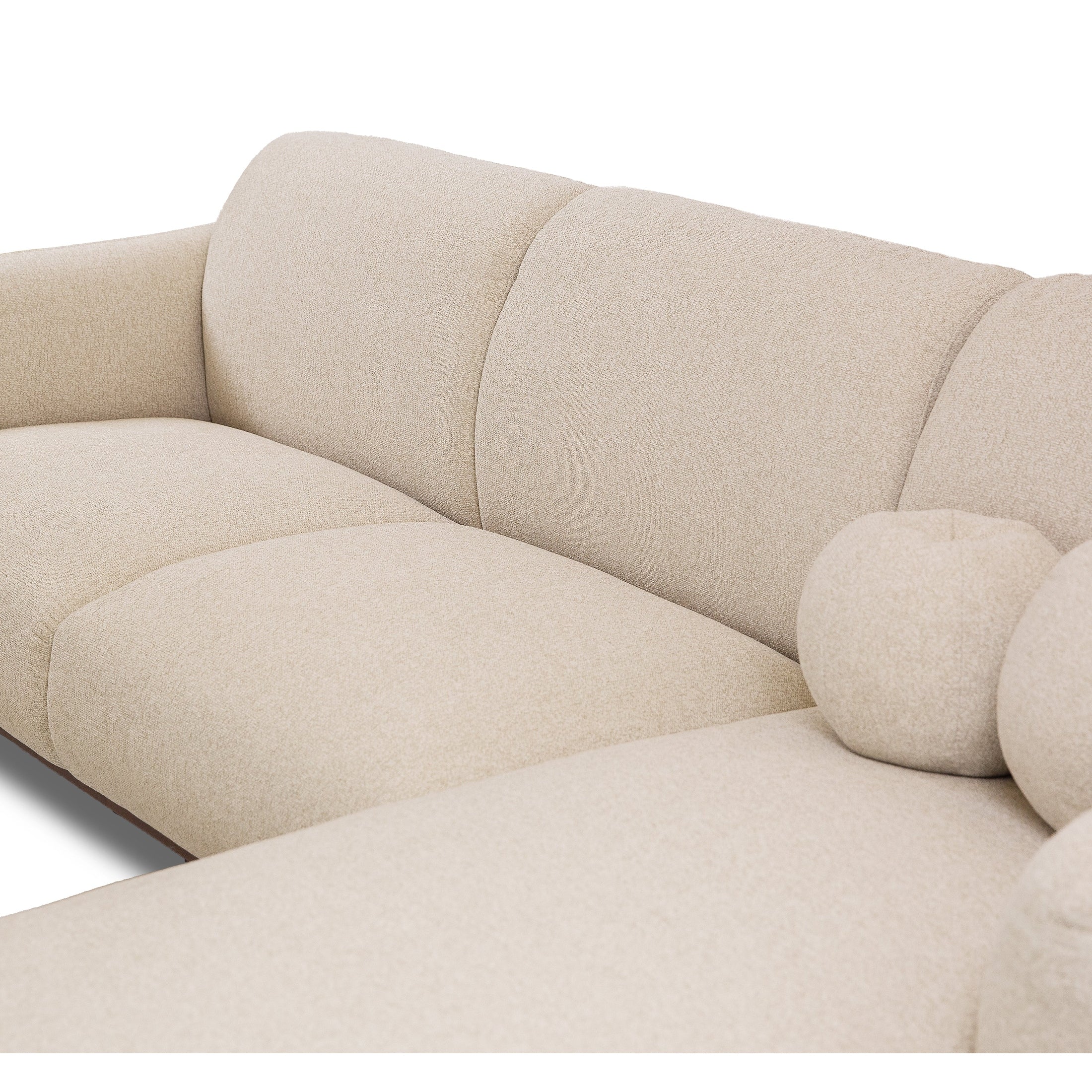Genea Sectional with Premium Believe Fabric - Beige