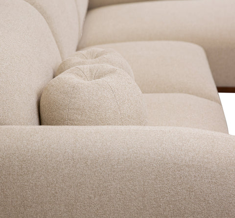 Genea Sectional with Premium Believe Fabric - Beige