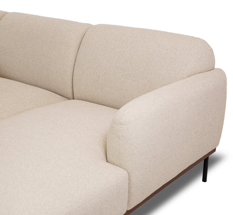 Genea Sectional with Premium Believe Fabric - Beige