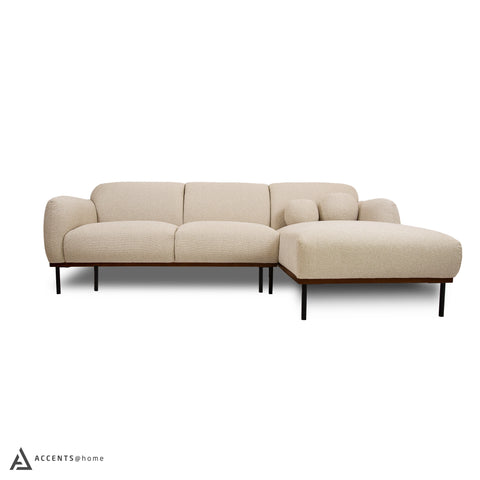 Genea Sectional with Premium Believe Fabric - Beige