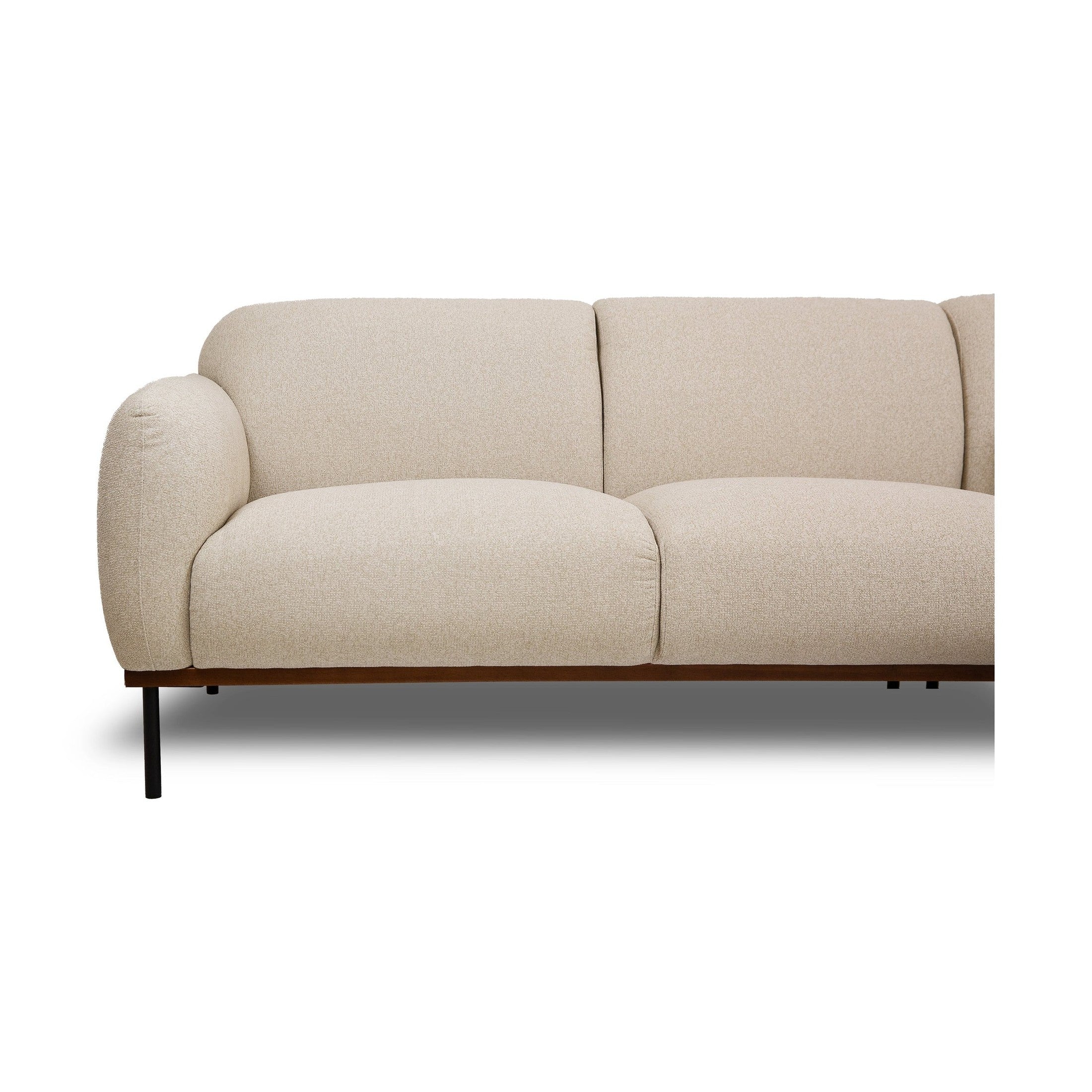 Genea Sectional with Premium Believe Fabric - Beige