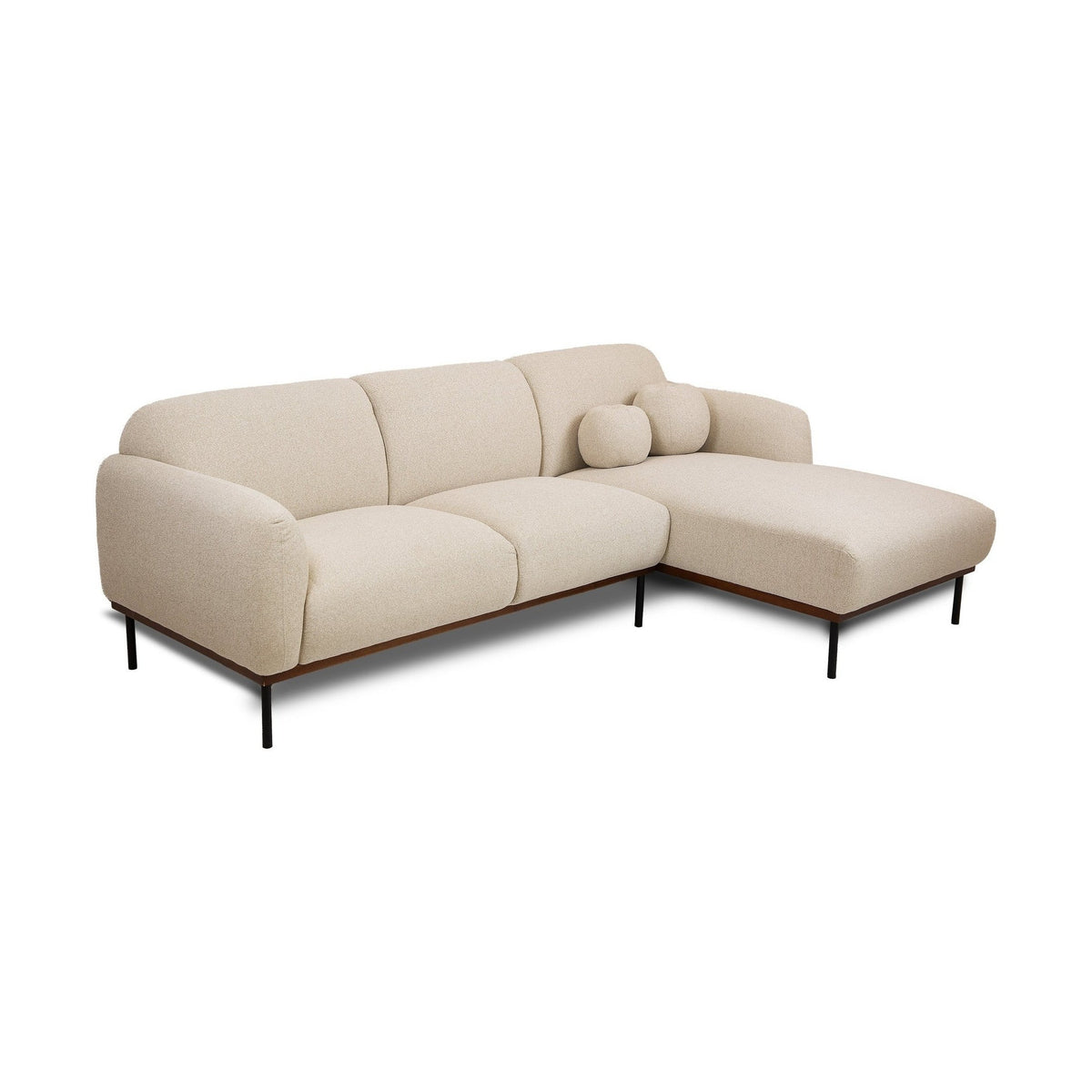 Genea Sectional with Premium Believe Fabric - Beige - Skyview Edmonton