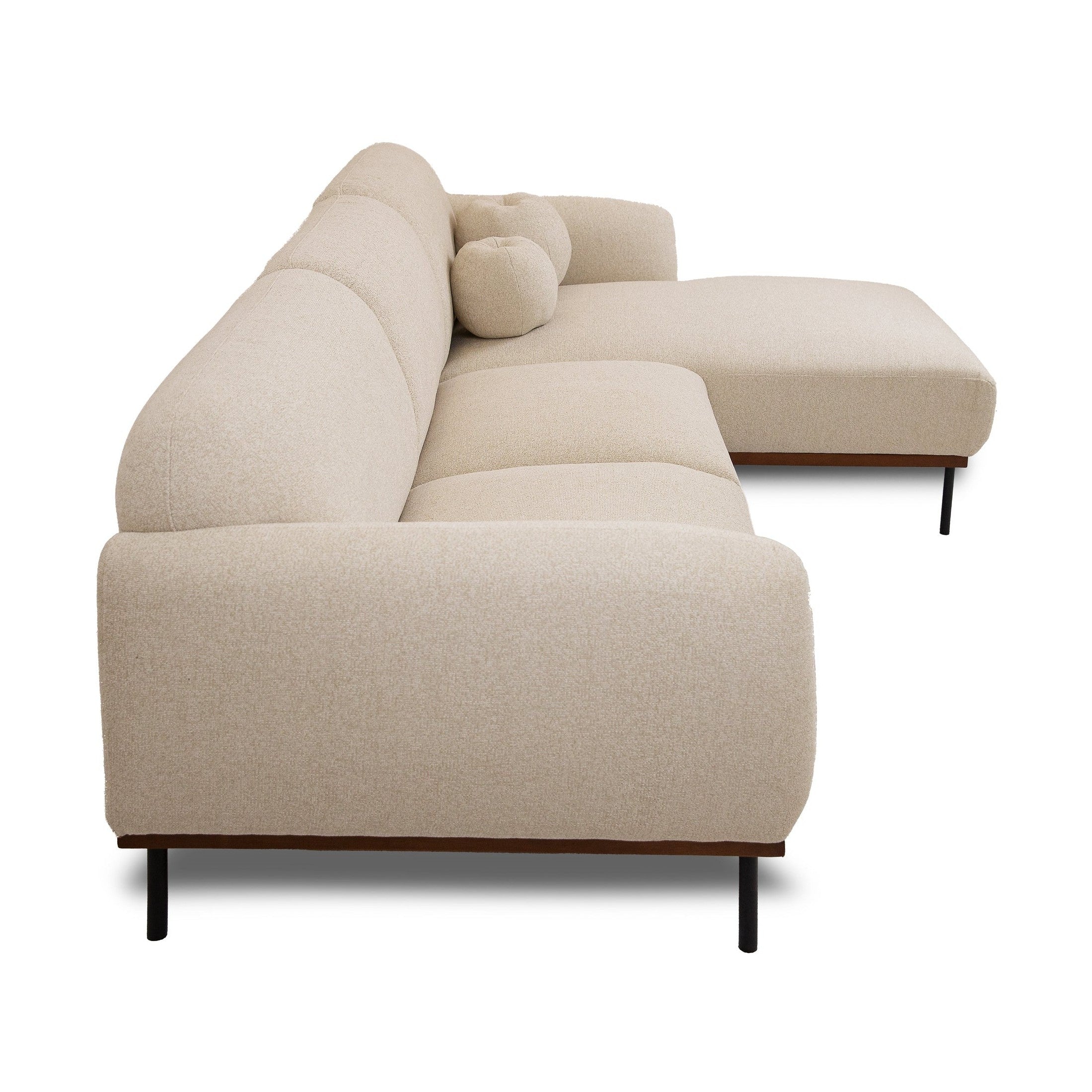 Genea Sectional with Premium Believe Fabric - Beige
