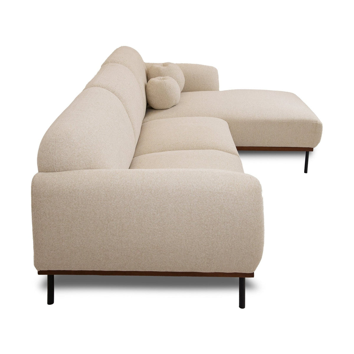 Genea Sectional with Premium Believe Fabric - Beige - Skyview Edmonton