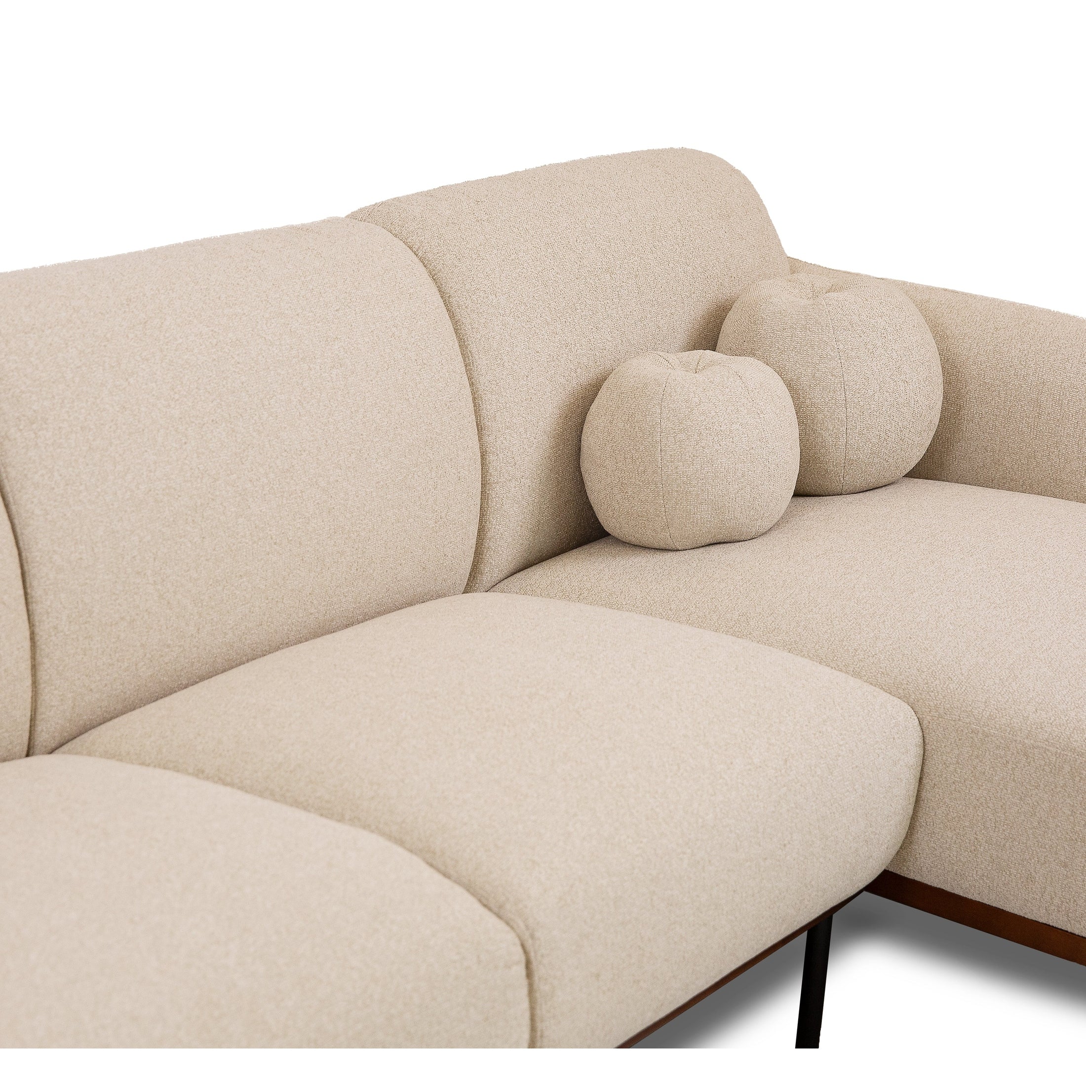 Genea Sectional with Premium Believe Fabric - Beige