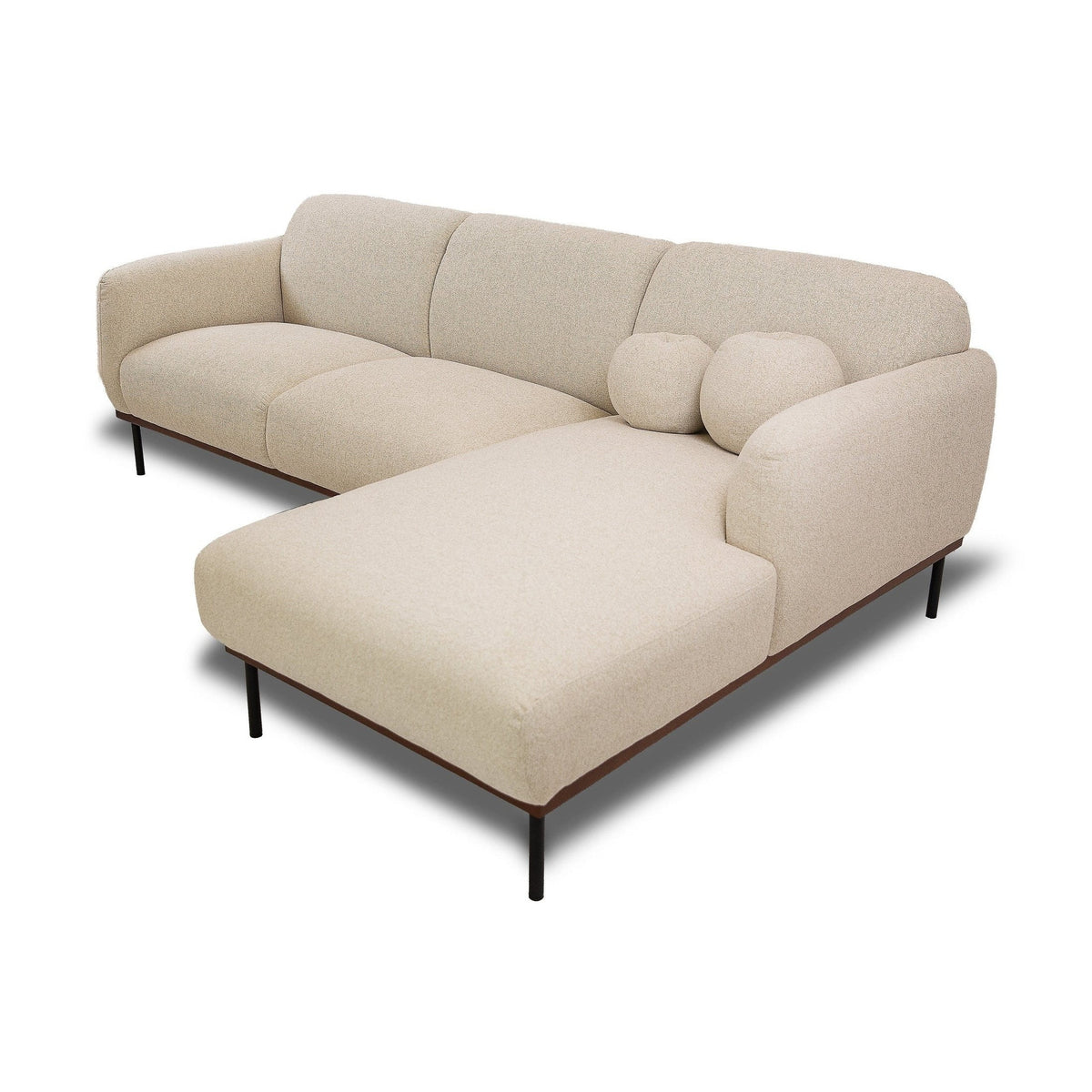 Genea Sectional with Premium Believe Fabric - Beige - Skyview Edmonton