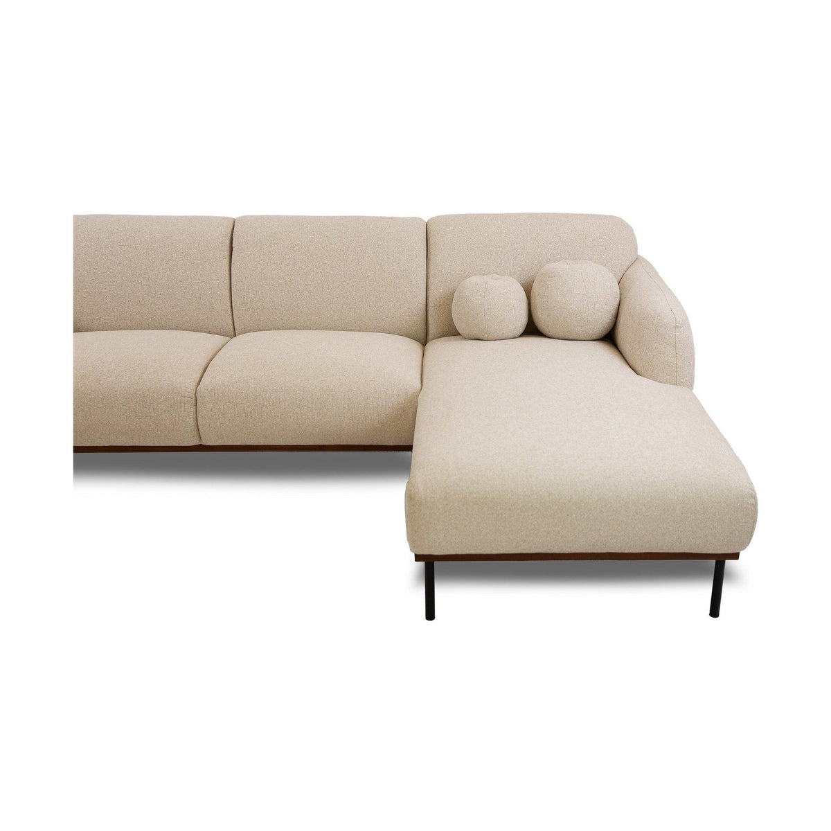 Genea Sectional with Premium Believe Fabric - Beige - Skyview Edmonton