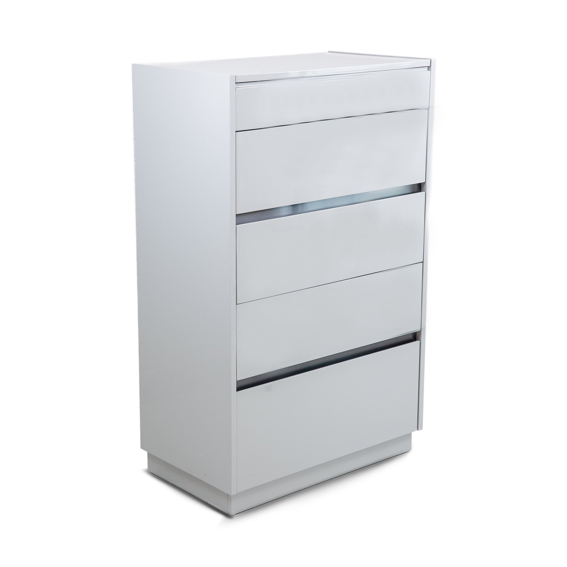 Gilly Grey Glossy Finish Bedroom Chest