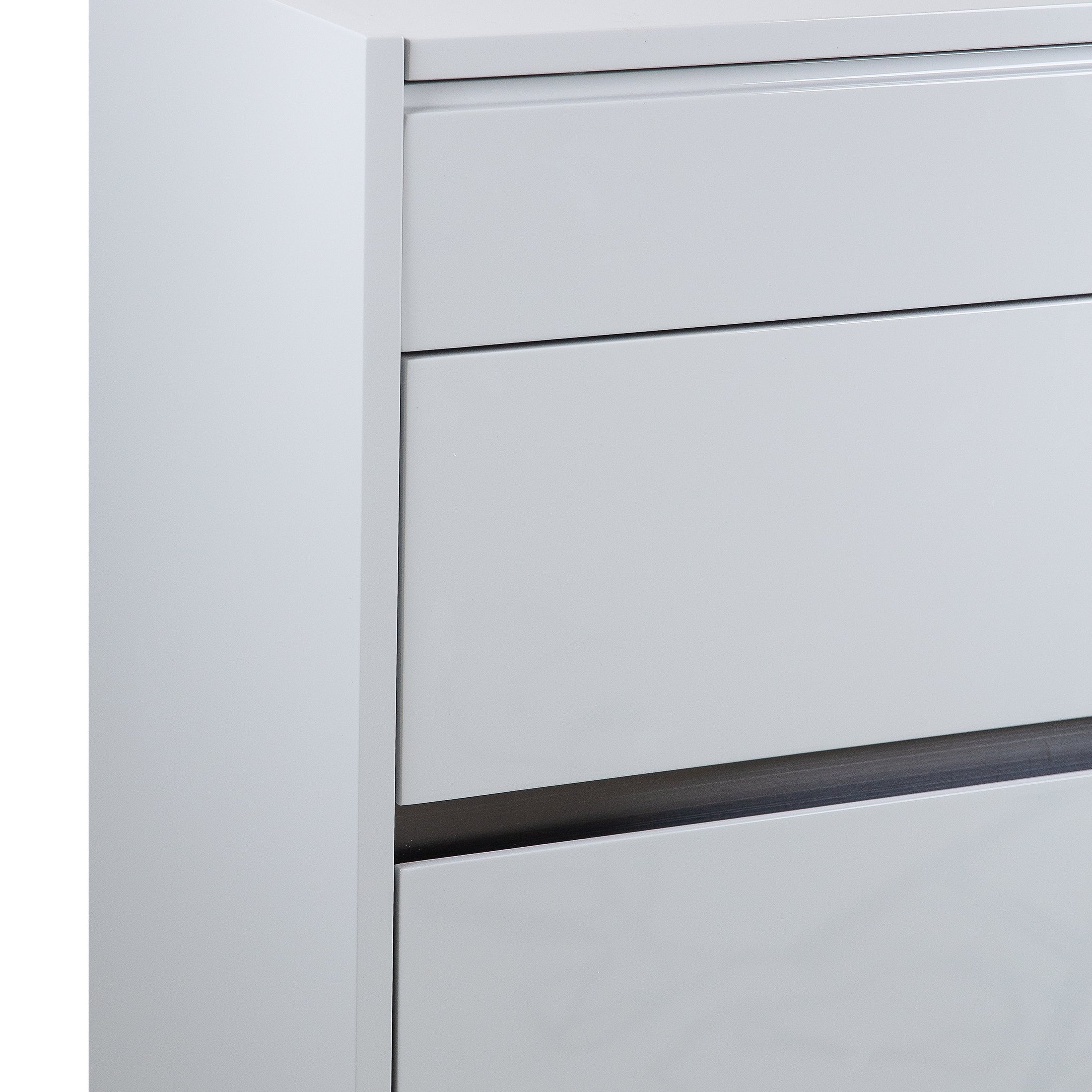 Gilly Grey Glossy Finish Bedroom Chest