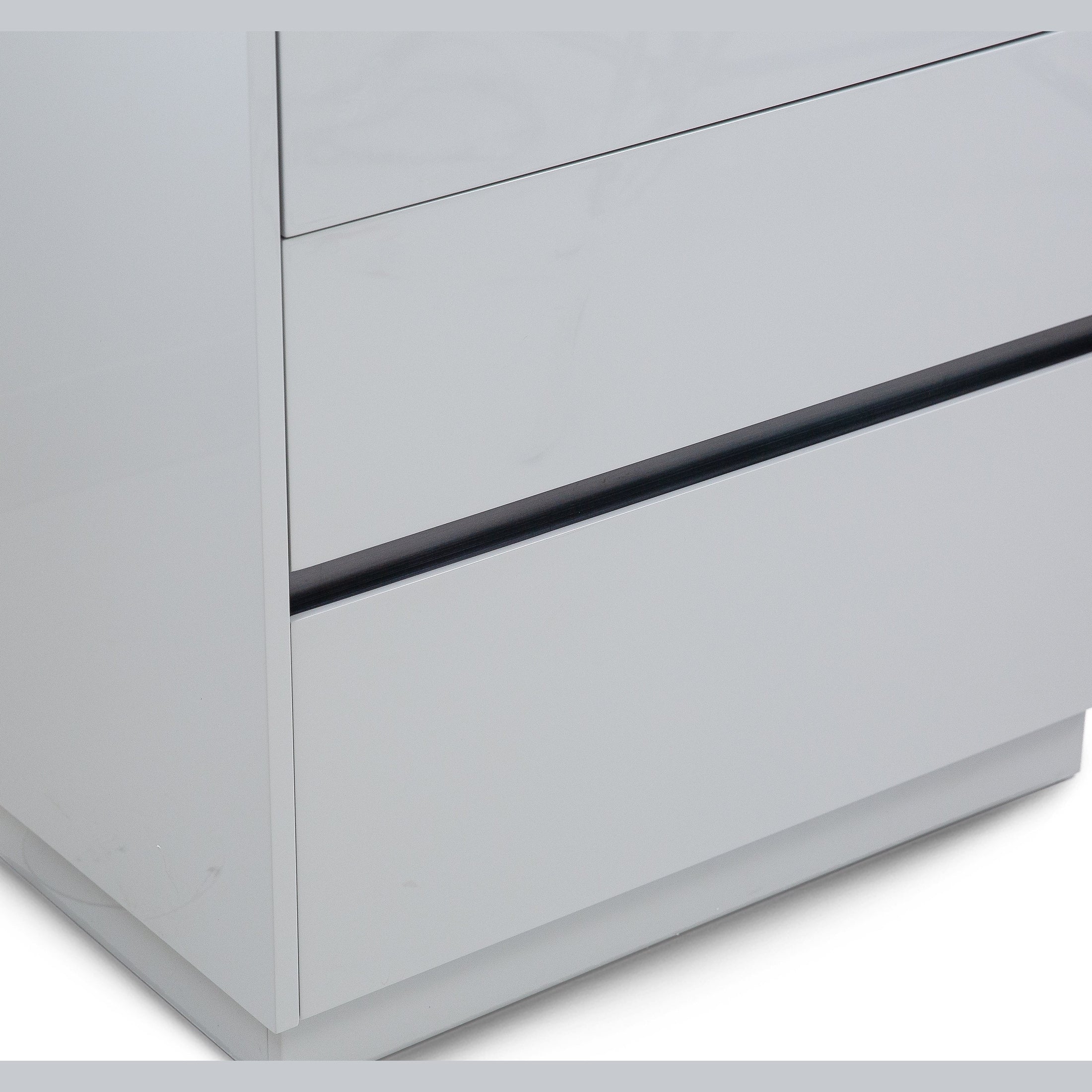 Gilly Grey Glossy Finish Bedroom Chest