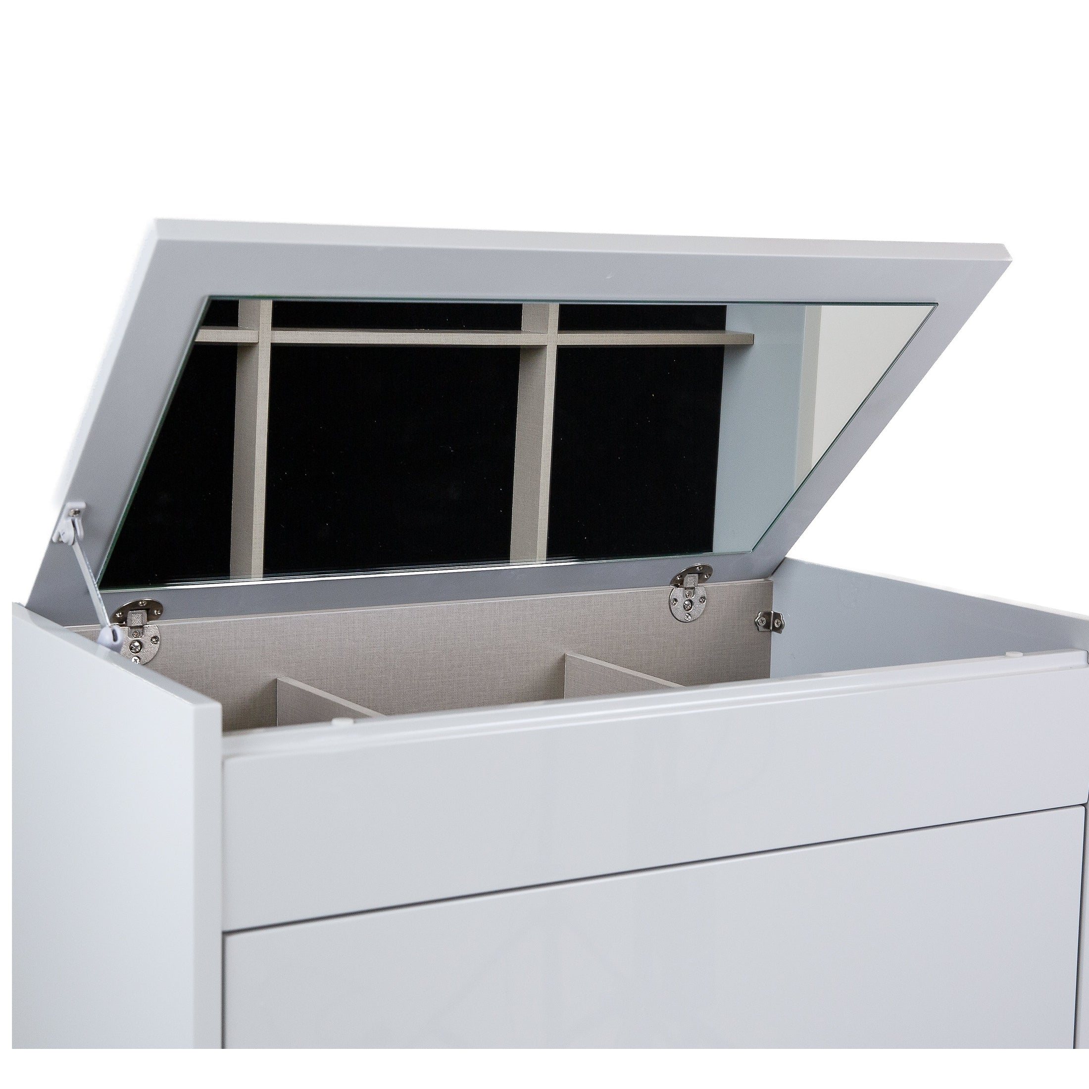 Gilly Grey Glossy Finish Bedroom Chest