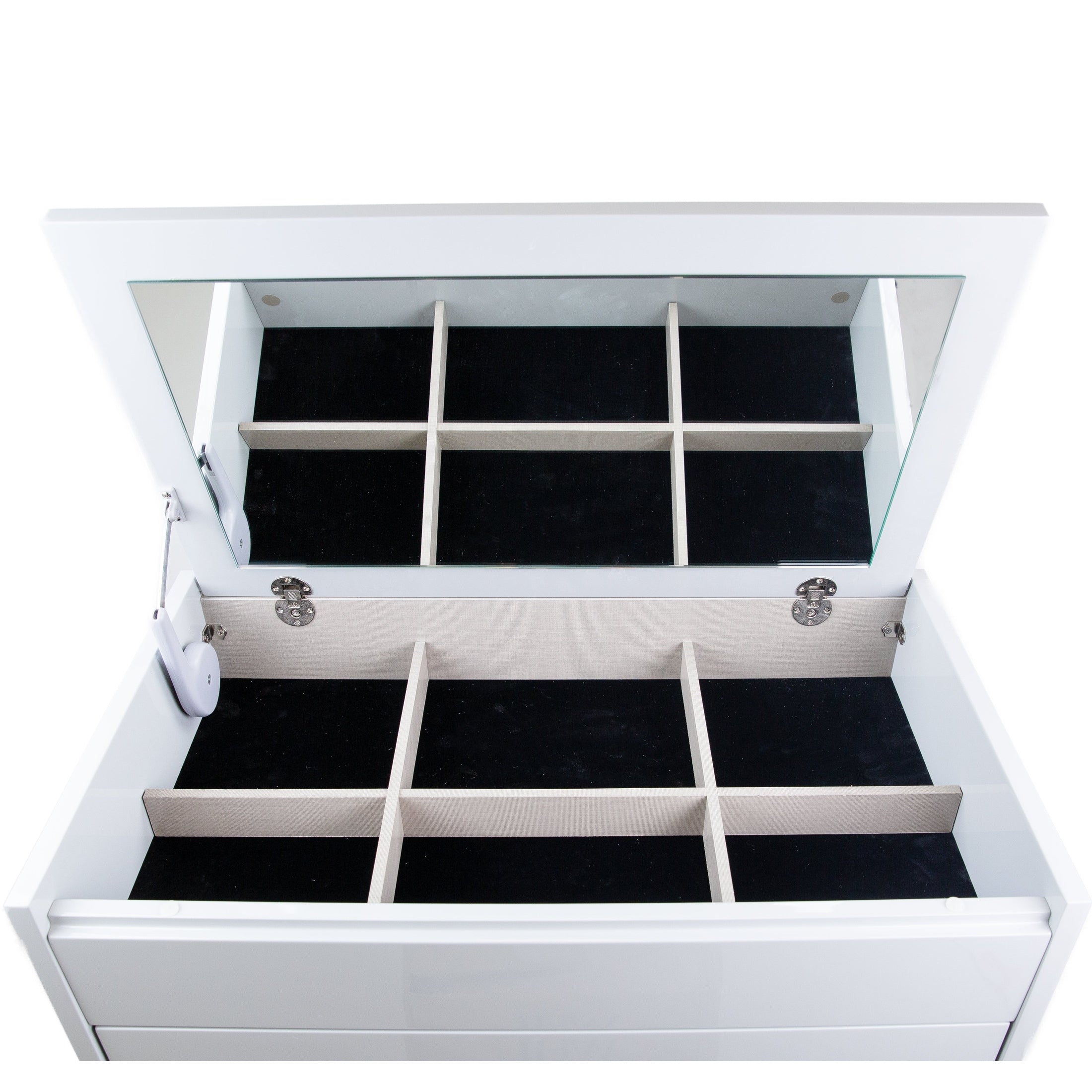 Gilly Grey Glossy Finish Bedroom Chest