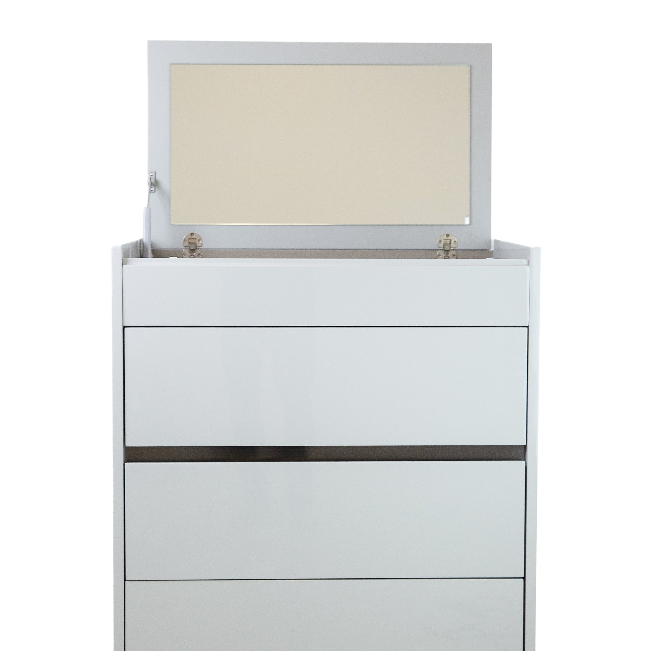 Gilly Grey Glossy Finish Bedroom Chest