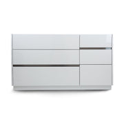 Gilly Grey Glossy Finish Bedroom Dresser