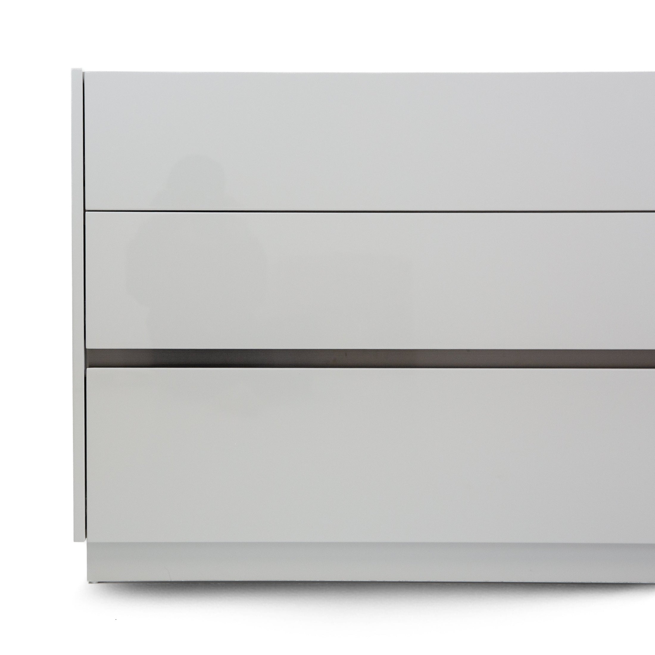 Gilly Grey Glossy Finish Bedroom Dresser