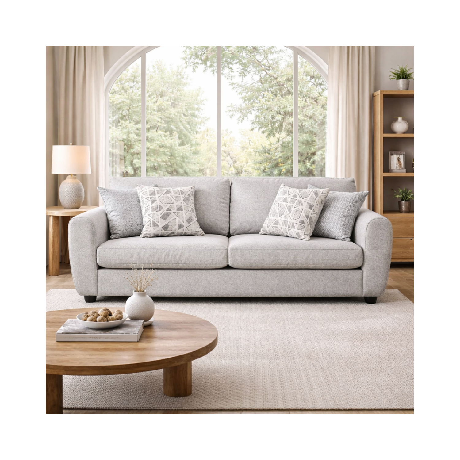 Gino Condo Sofa with 4 Toss Pillows