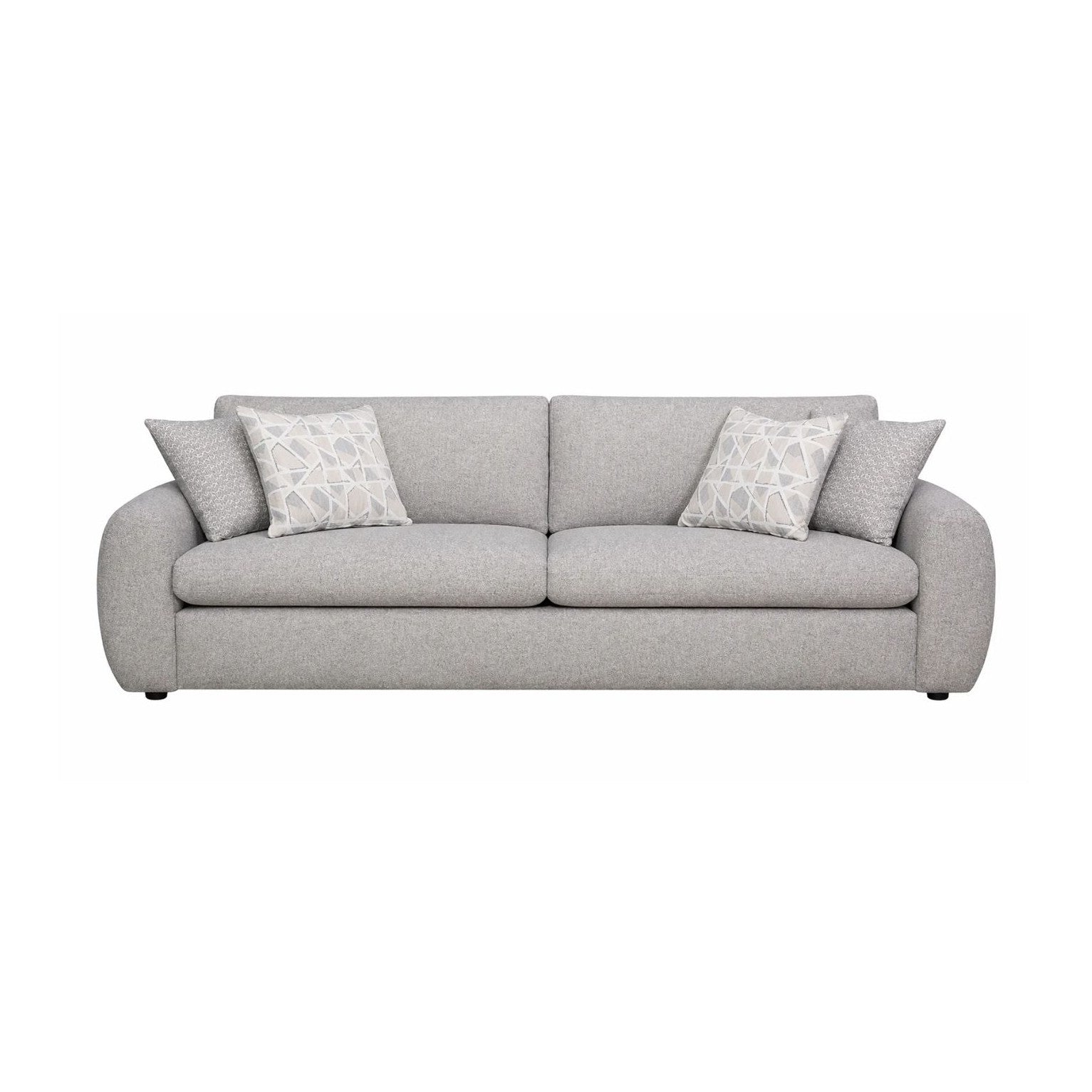 Gino Large Upholstered Sofa with 4 Toss Pillows