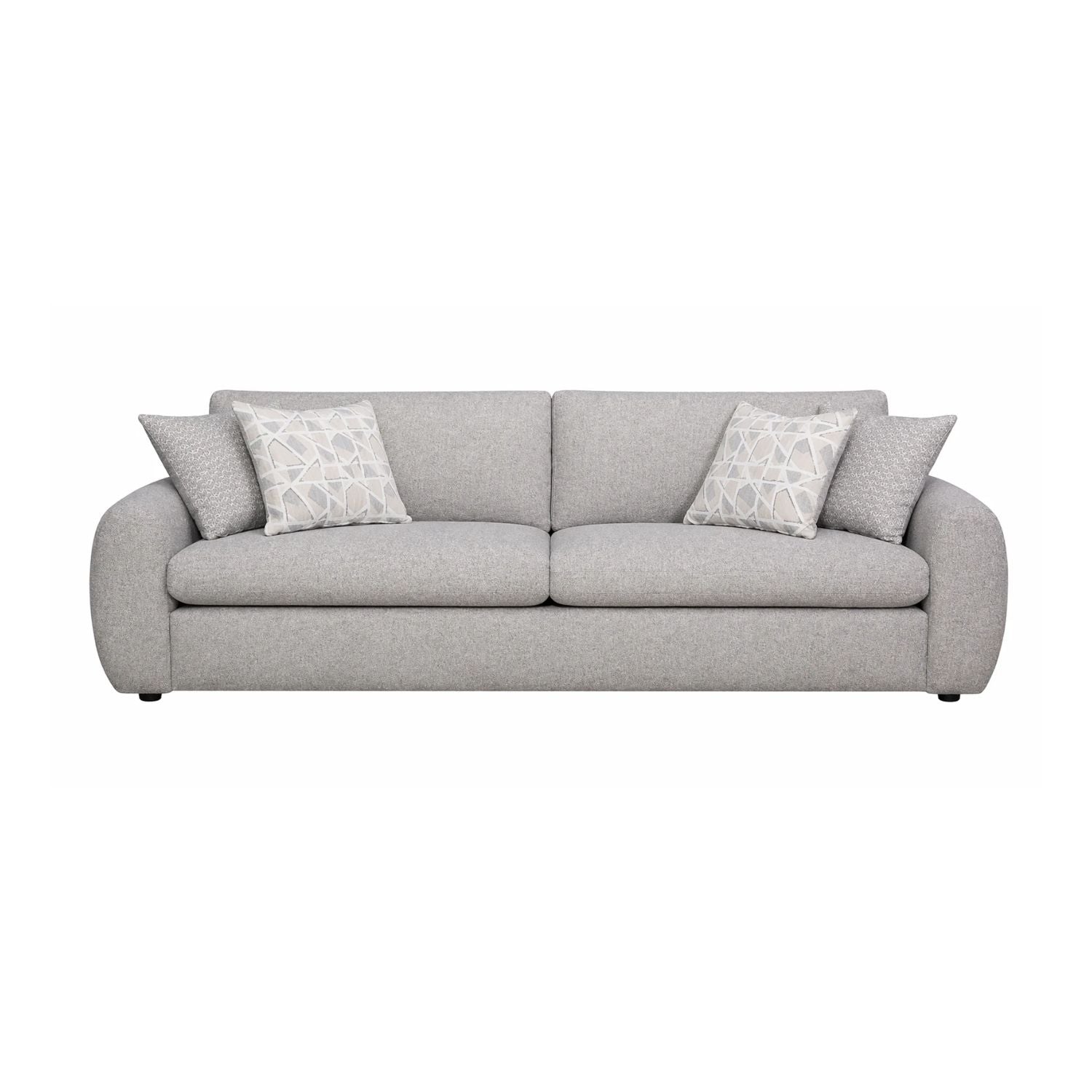 Gino Large Upholstered Sofa with 4 Toss Pillows