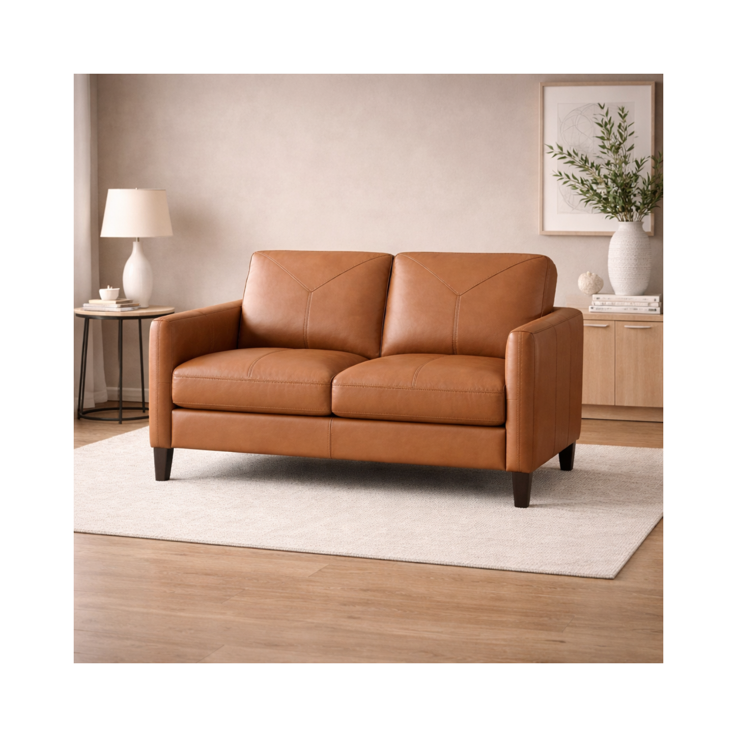 Glenwood Genuine Leather Loveseat