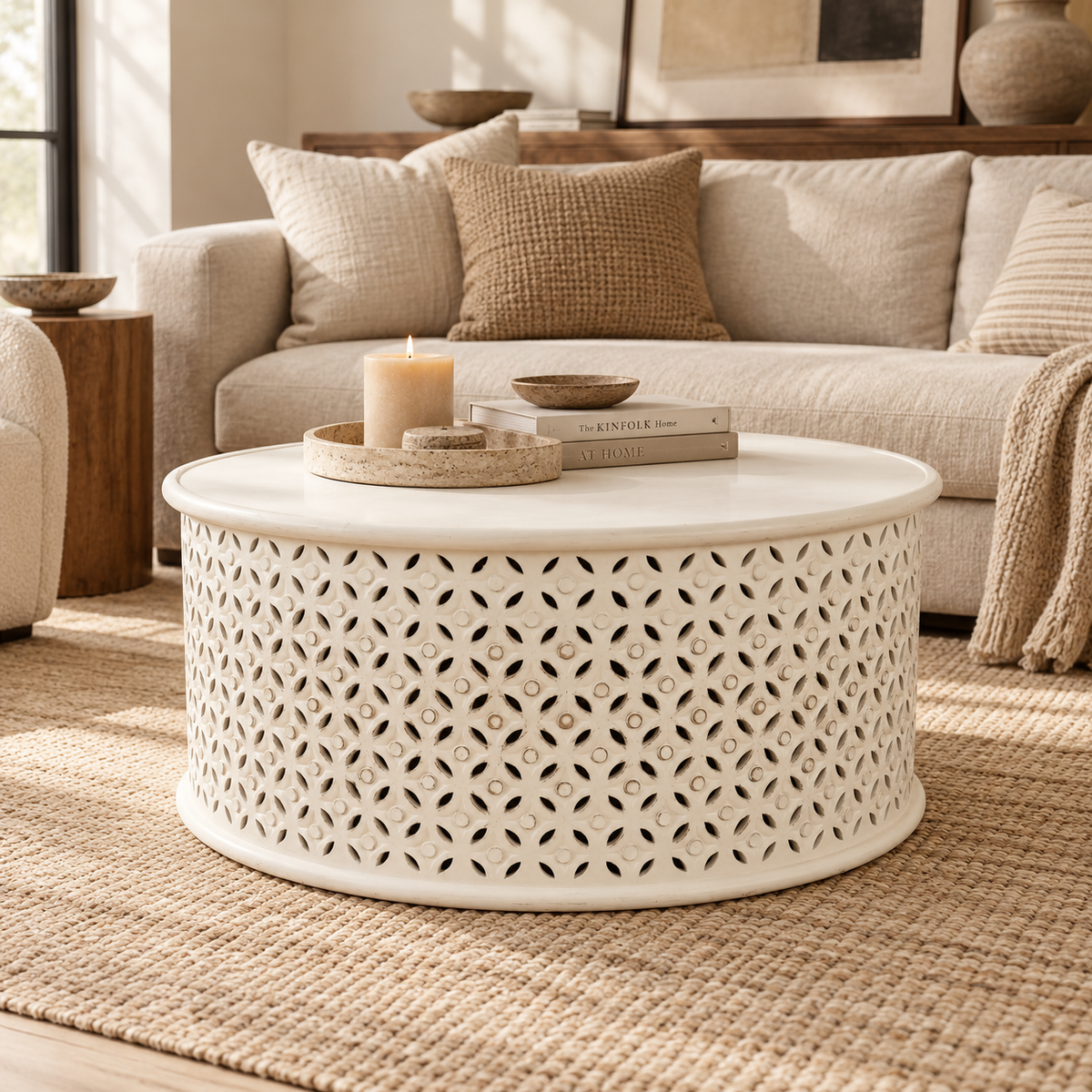 Global Archive Decker Coffee Table - Antique White