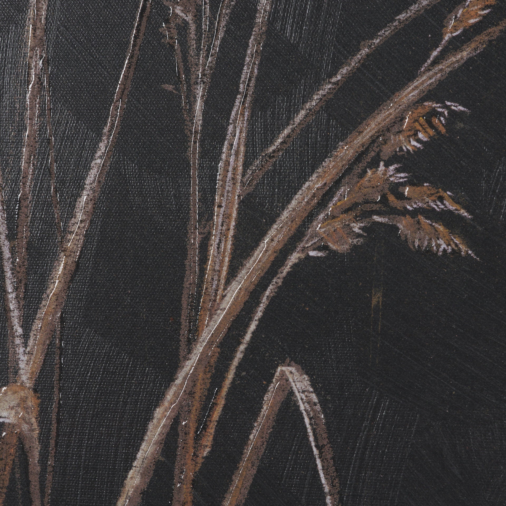 Golden Grasses Textured Framed Artwork Matted