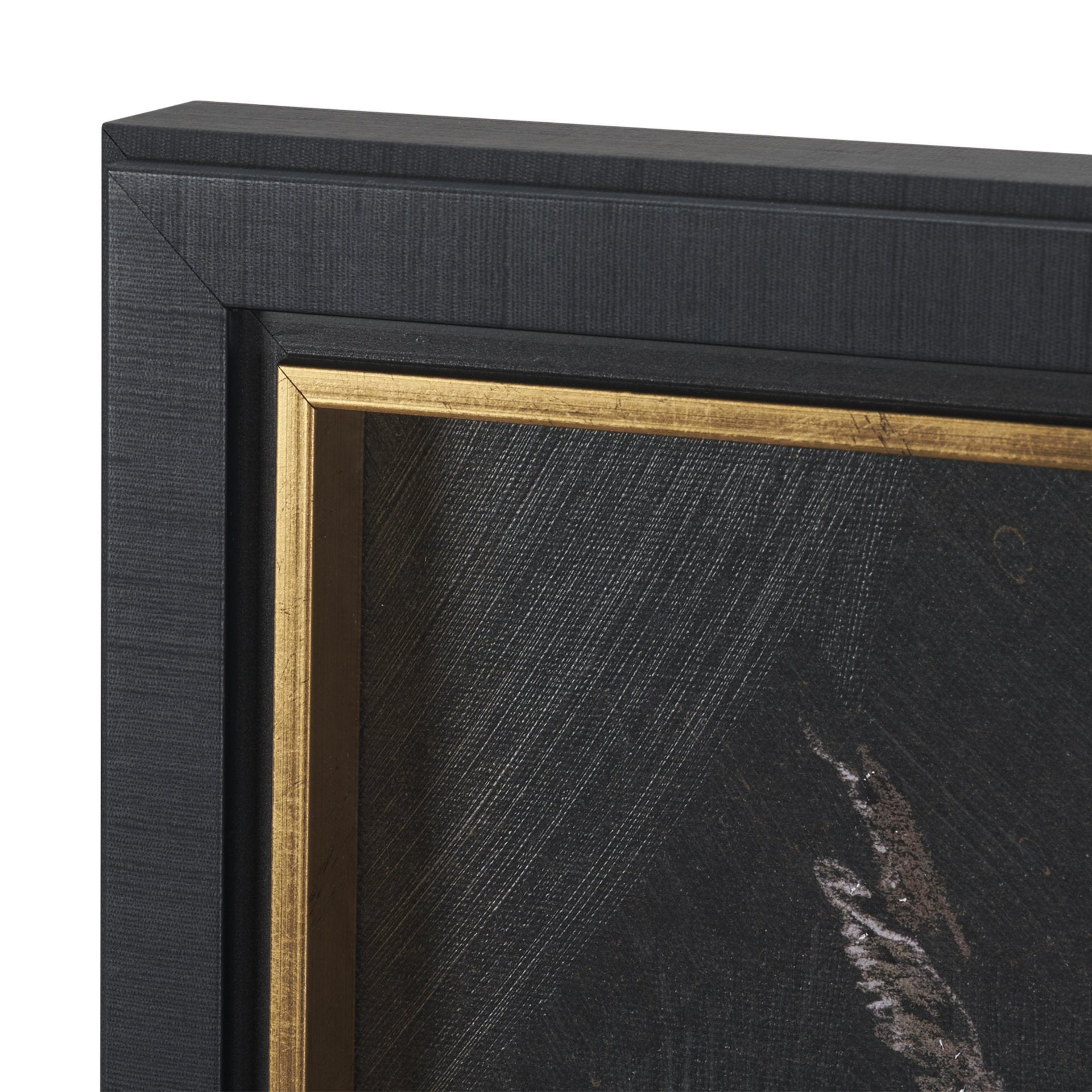 Golden Grasses Textured Framed Artwork Matted
