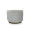 Greer Accent Chair Velvet Champagne backview