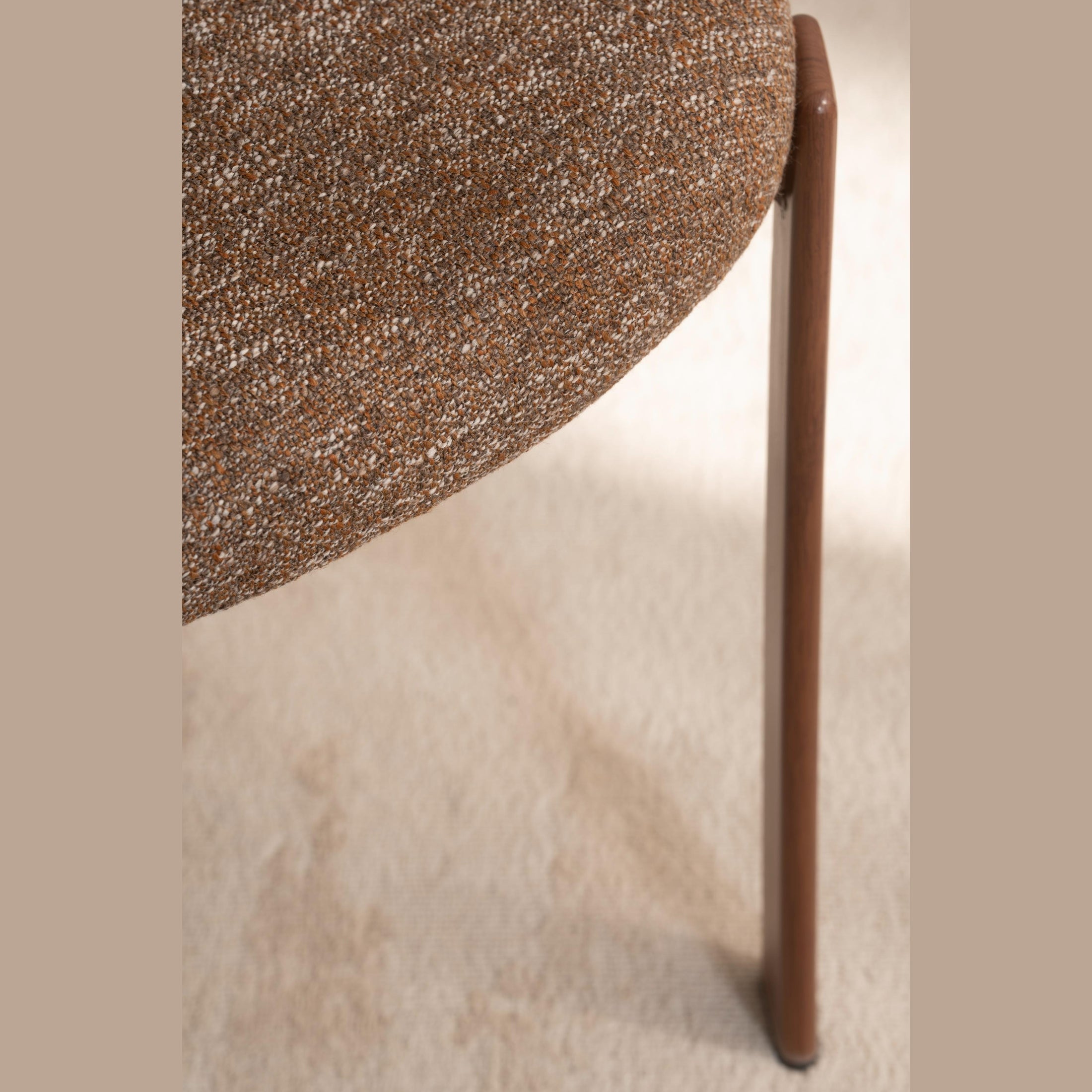 Kofi Upholstered Dining Chair with Walnut Finish Legs