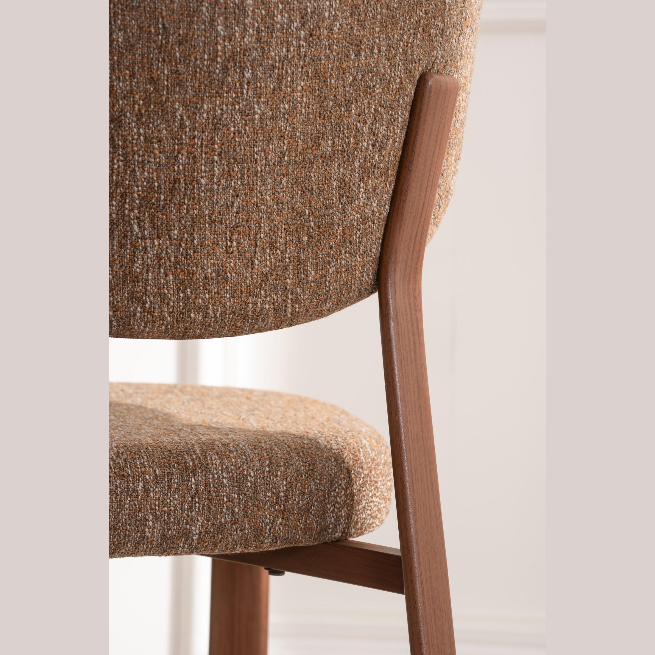 Kofi Upholstered Dining Chair with Walnut Finish Legs
