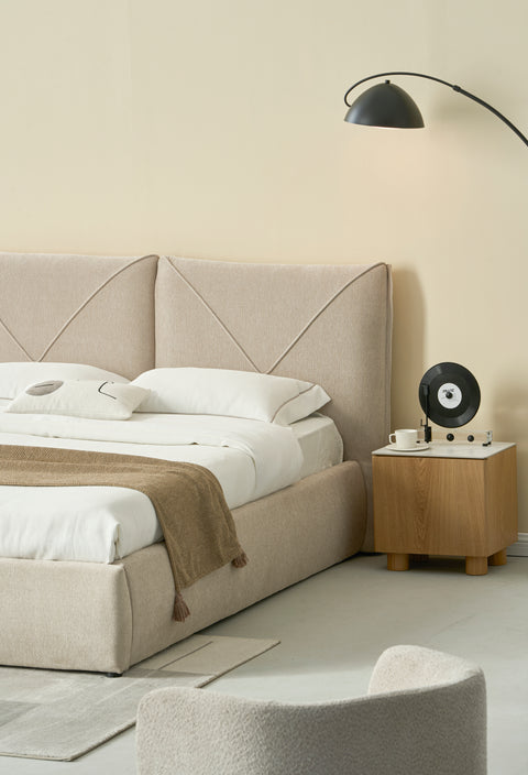 Aleksey Upholstered Hydraulic Lift Up Storage Bed