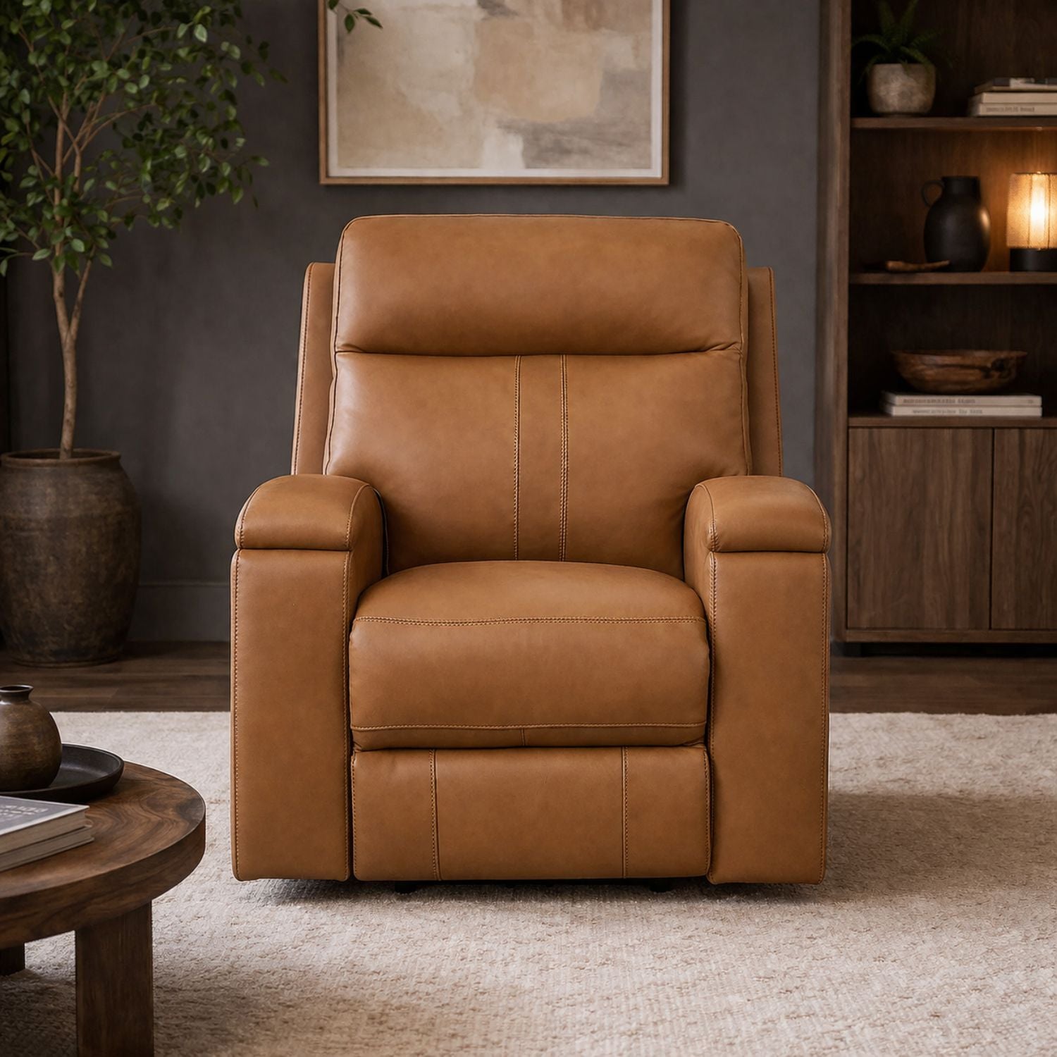Hanley Zero Gravity Genuine Leather Power Reclining Chair