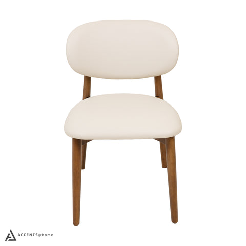 Harper Genuine Leather Dining Chair - Frost