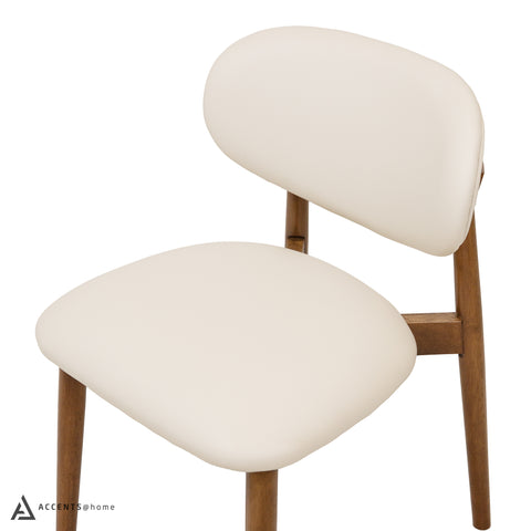 Harper Genuine Leather Dining Chair - Frost