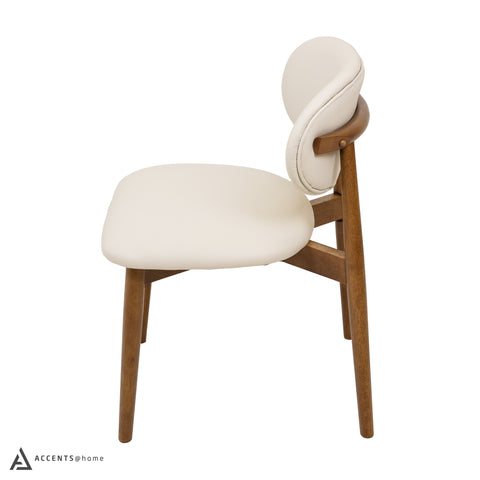 Harper Genuine Leather Dining Chair - Frost
