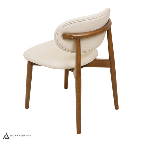 Harper Genuine Leather Dining Chair - Frost