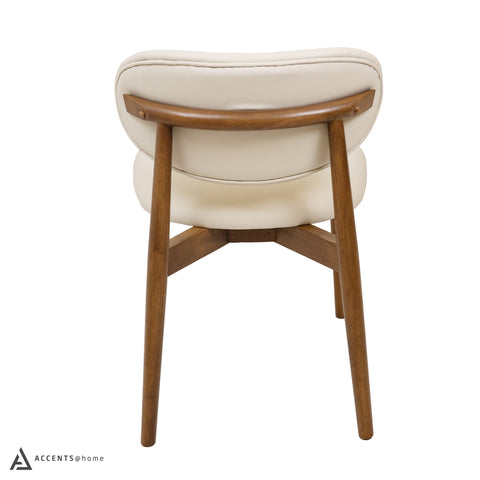 Harper Genuine Leather Dining Chair - Frost