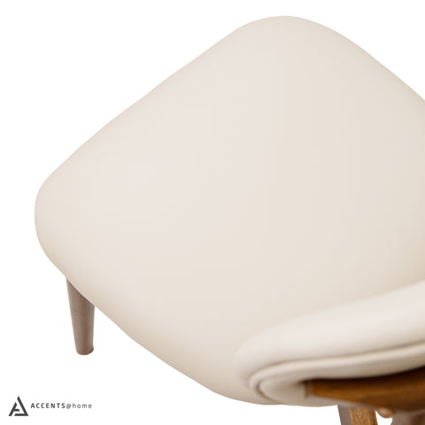 Harper Genuine Leather Dining Chair - Frost
