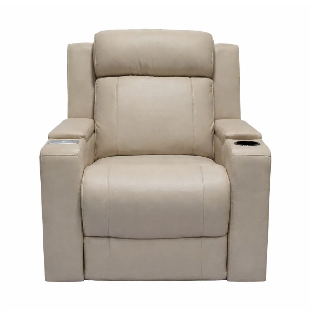 Harper Power Recliner Chair - Leather Gel