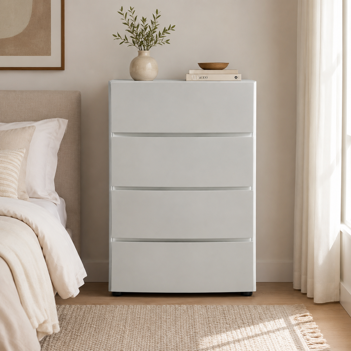Haven Two Tone Glossy Bedroom  Chest