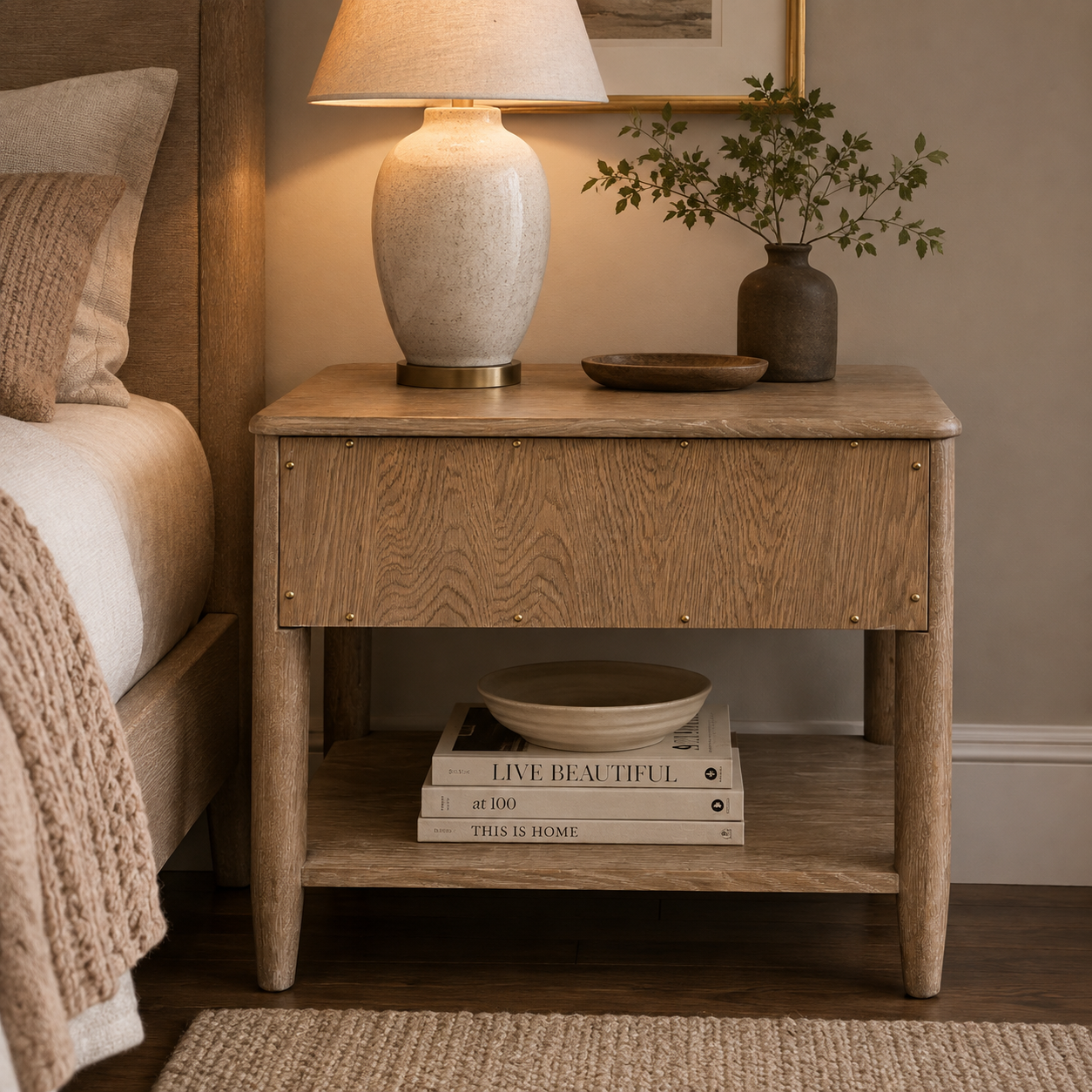 Helora Nightstand - Sand