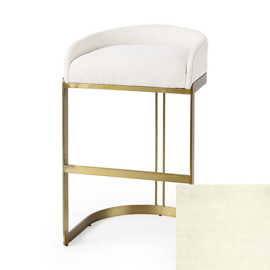 Hollyfield II Cream Fabric Stool