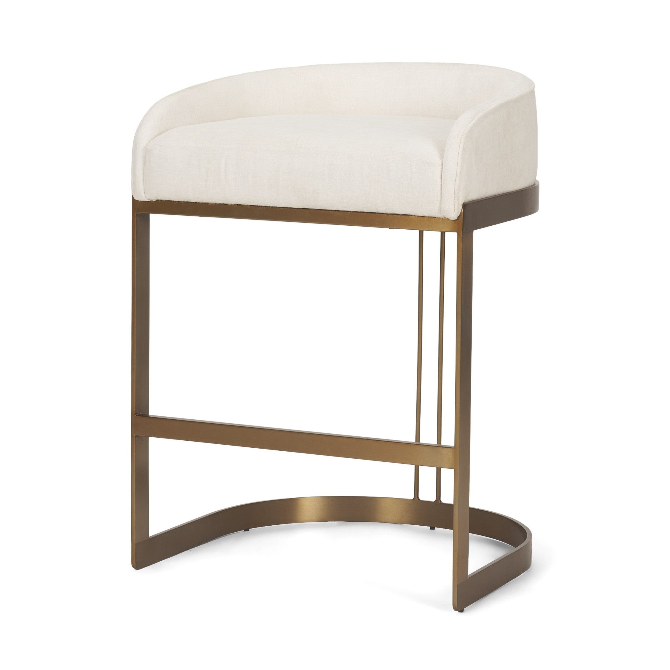 Hollyfield II Cream Fabric Stool