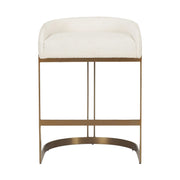 Hollyfield II Cream Fabric Stool