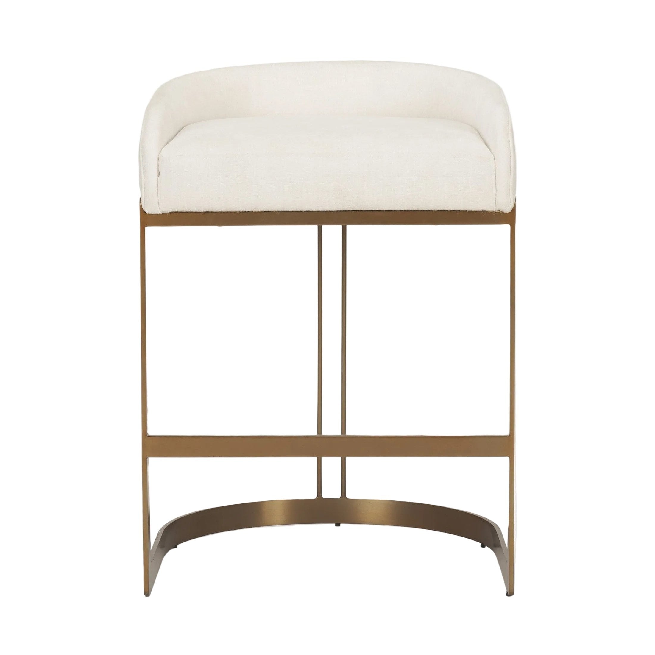 Hollyfield II Cream Fabric Stool